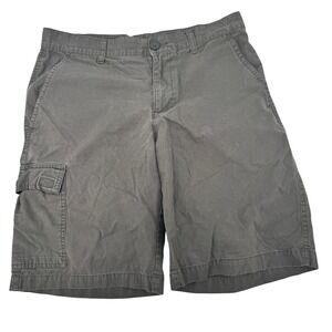 Columbia Cargo Shorts Mens 32 Gray Cotton 10" Inseam Outdoor‎ Hiking Utility